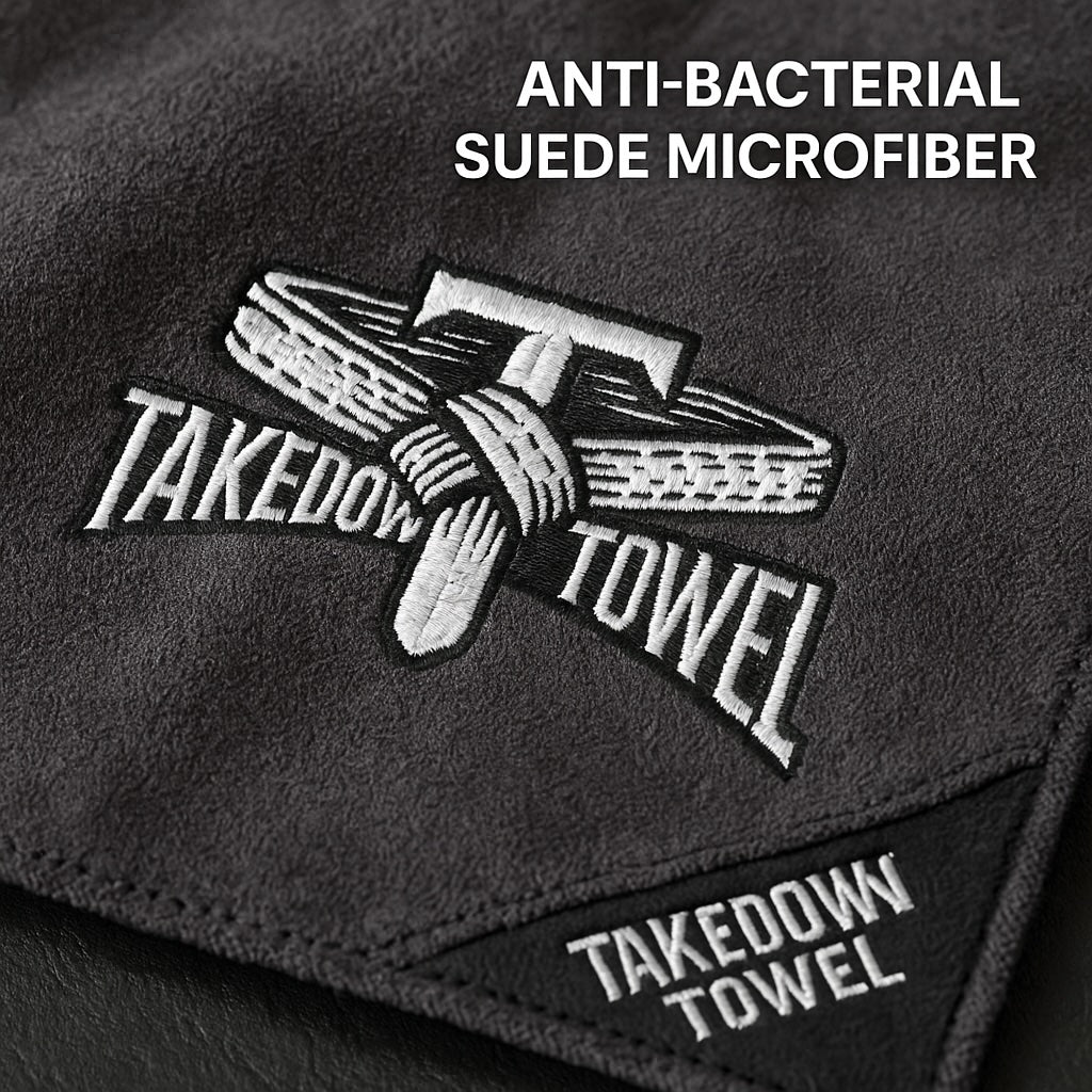 Takedown Towel β Ultra-Absorbent, Anti-Slip, Antimicrobial Gym & Fight Towel with oversized pocket