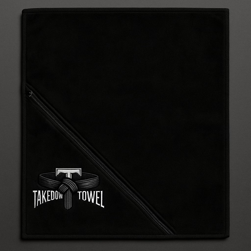 Takedown Towel β Ultra-Absorbent, Anti-Slip, Antimicrobial Gym & Fight Towel with oversized pocket